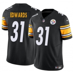 Men Pittsburgh Steelers 31 Daijun Edwards Black 2024 F U S E  Vapor Untouchable Limited Stitched Jersey