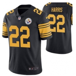 Men Pittsburgh Steelres Najee Harris 22 Black Rush Limited Jersey