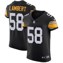 Mens Nike Pittsburgh Steelers 58 Jack Lambert Black Team Color Vapor Untouchable Elite Player Jersey