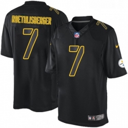 Mens Nike Pittsburgh Steelers 7 Ben Roethlisberger Limited Black Impact NFL Jersey