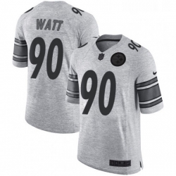 Mens Nike Pittsburgh Steelers 90 T J Watt Limited Gray Gridiron II NFL Jersey