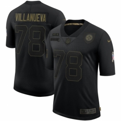 Men's Pittsburgh Steelers #78 Alejandro Villanueva Black Nike 2020 Salute To Service Limited Jersey