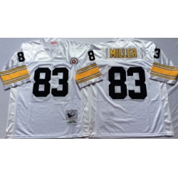 Mitchell And Ness Steelers #83 Heath Miller white Throwback Stitched NFL Jersey