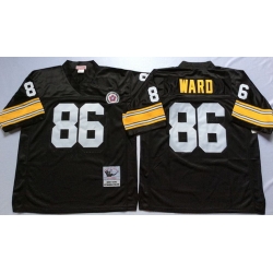 Mitchell And Ness Steelers #86 Hines Ward Black Throwback Stitched NFL Jersey