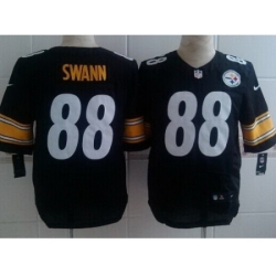 Nike Pittsburgh Steelers 88 Lynn Swann Black Elite NFL Jersey