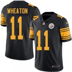 Nike Steelers #11 Markus Wheaton Black Mens Stitched NFL Limited Rush Jersey