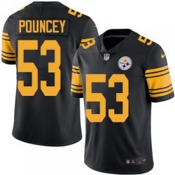 Nike Steelers #53 Maurkice Pouncey Black Mens Stitched NFL Limited Rush Jersey