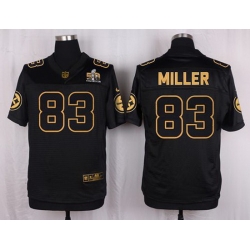 Nike Steelers #83 Heath Miller Black Mens Stitched NFL Elite Pro Line Gold Collection Jersey