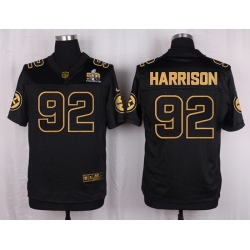 Nike Steelers #92 James Harrison Black Mens Stitched NFL Elite Pro Line Gold Collection Jersey