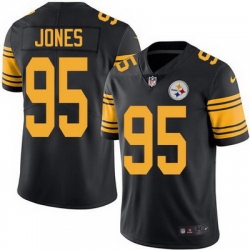 Nike Steelers #95 Jarvis Jones Black Mens Stitched NFL Limited Rush Jersey