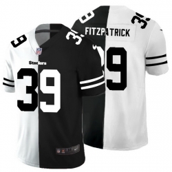 Pittsburgh Steelers 39 Minkah Fitzpatrick Men Black V White Peace Split Nike Vapor Untouchable Limited NFL Jersey