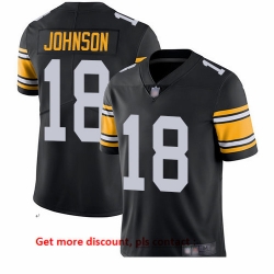 Steelers 18 Diontae Johnson Black Alternate Men Stitched Football Vapor Untouchable Limited Jersey