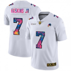 Washington Redskins 7 Dwayne Haskins Jr Men White Nike Multi Color 2020 NFL Crucial Catch Limited NFL Jersey