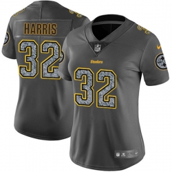 Nike Steelers #32 Franco Harris Gray Static Womens NFL Vapor Untouchable Game Jersey