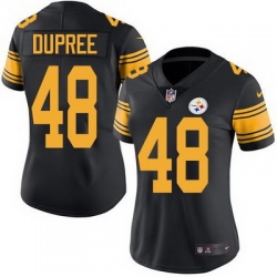 Nike Steelers #48 Bud Dupree Black Womens Stitched NFL Limited Rush Jersey