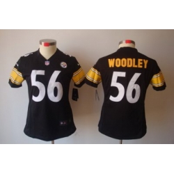 Women Pittsburgh Steelers #56 Lamarr Woodley Black [Women's NIKE LIMITED Jersey]