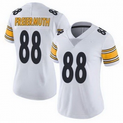 Women Pittsburgh Steelers Pat Freiermuth #88 White Vapor Limited Stitched Football Jersey