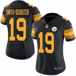 Womens Nike Pittsburgh Steelers 19 JuJu Smith Schuster Limited Black Rush Vapor Untouchable NFL Jersey