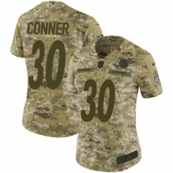 Womens Nike Pittsburgh Steelers 30 James Conner Limited Camo 2018 Salute to Service NFL Jersey