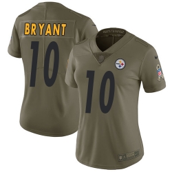 Womens Nike Steelers #10 Martavis Bryant Olive  Stitched NFL Limited 2017 Salute to Service Jersey