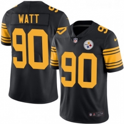 Youth Nike Pittsburgh Steelers 90 T J Watt Limited Black Rush Vapor Untouchable NFL Jersey