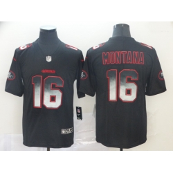 49ers 16 Joe Montana Black Arch Smoke Vapor Untouchable Limited Jersey