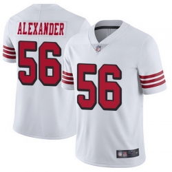 49ers #56 Kwon Alexander White Rush Men Stitched Football Vapor Untouchable Limited Jersey