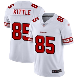 49ers 85 George Kittle White Mens Stitched Football Limited Team Logo Fashion Jersey