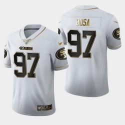 49ers 97 Nick Bosa White 100th Season Vapor Untouchable Limited Jersey