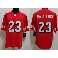 Men NFL San Francisco 49ers #23 Christian McCaffrey Red Stitched Vapor Limited Jersey