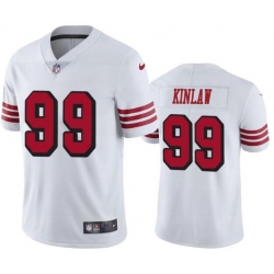 Men Nike 49ers 99 Javon kinlaw Rush Jersey White