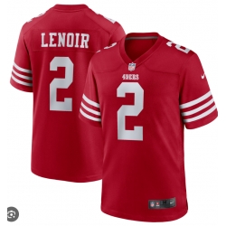 Men Nike Deommodore Lenoir Scarlet #2 San Francisco 49ers Vapor Limited Jersey