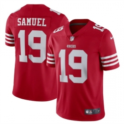 Men San Francisco 49ers 19 Deebo Samuel 2022 New Scarlet Vapor Untouchable Stitched Football Jersey