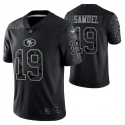 Men San Francisco 49ers 19 Deebo Samuel Black Reflective Limited Stitched Football Jersey