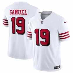 Men San Francisco 49ers 19 Deebo Samuel New White 2023 F U S E  Vapor Untouchable Limited Stitched Football Jersey