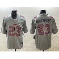 Men San Francisco 49ers 23 Christian McCaffrey Grey Atmosphere Fashion Stitched Jersey