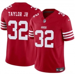 Men San Francisco 49ers 32 Patrick Taylor Jr Red 2024 F U S E  Vapor Untouchable Limited Stitched Football Jersey