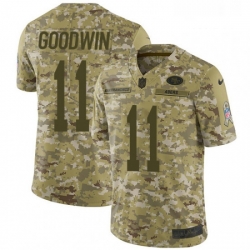 Mens Nike San Francisco 49ers 11 Marquise Goodwin Limited Camo 2018 Salute to Service NFL Jersey