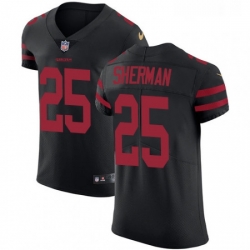 Mens Nike San Francisco 49ers 25 Richard Sherman Black Alternate Vapor Untouchable Elite Player NFL Jersey