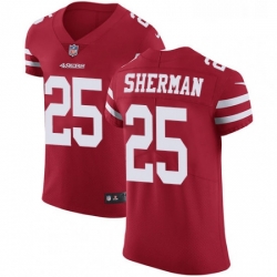 Mens Nike San Francisco 49ers 25 Richard Sherman Red Team Color Vapor Untouchable Elite Player NFL Jersey