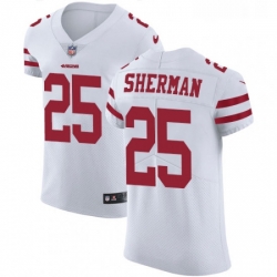 Mens Nike San Francisco 49ers 25 Richard Sherman White Vapor Untouchable Elite Player NFL Jersey