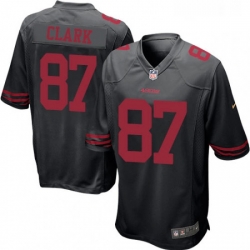 Mens Nike San Francisco 49ers 87 Dwight Clark Game Black NFL Jersey