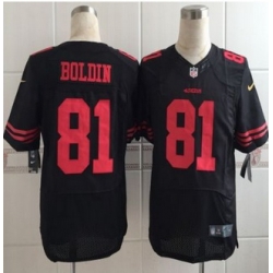 New San Francisco 49ers #81 Anquan Boldin Black Alternate Men Stitched NFL Elite Jersey