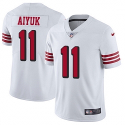 Nike 49ers 11 Brandon Aiyuk White Men Stitched NFL Limited Rush Jersey