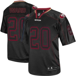 Nike 49ers #20 Jimmie Ward Lights Out Black Mens Stitched NFL Elite Jersey