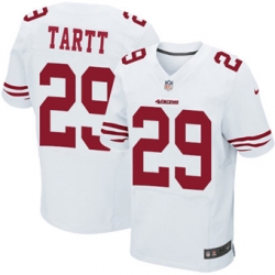 Nike 49ers #29 Jaquiski Tartt White Mens Stitched NFL Elite Jersey