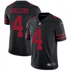 Nike 49ers #4 Nick Mullens Black Alternate Men Stitched NFL Vapor Untouchable Limited Jersey