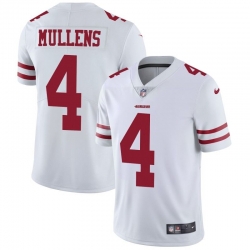 Nike 49ers #4 Nick Mullens White Men Stitched NFL Vapor Untouchable Limited Jersey