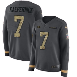 Nike 49ers #7 Colin Kaepernick Anthracite Salute to Service