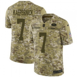 Nike 49ers #7 Colin Kaepernick Camo Mens Stitched NFL Limited 2018 Salute To Service Jersey